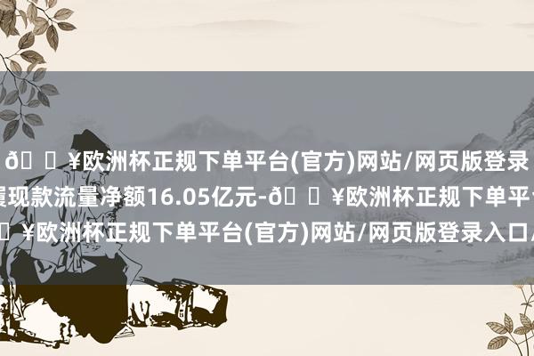 🔥欧洲杯正规下单平台(官方)网站/网页版登录入口/手机版计算步履现款流量净额16.05亿元-🔥欧洲杯正规下单平台(官方)网站/网页版登录入口/手机版