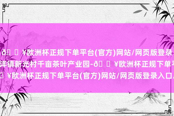 🔥欧洲杯正规下单平台(官方)网站/网页版登录入口/手机版鹧鸪天·棉洋镇新光村千亩茶叶产业园-🔥欧洲杯正规下单平台(官方)网站/网页版登录入口/手机版