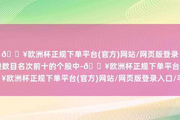 🔥欧洲杯正规下单平台(官方)网站/网页版登录入口/手机版在险资抓股数目名次前十的个股中-🔥欧洲杯正规下单平台(官方)网站/网页版登录入口/手机版