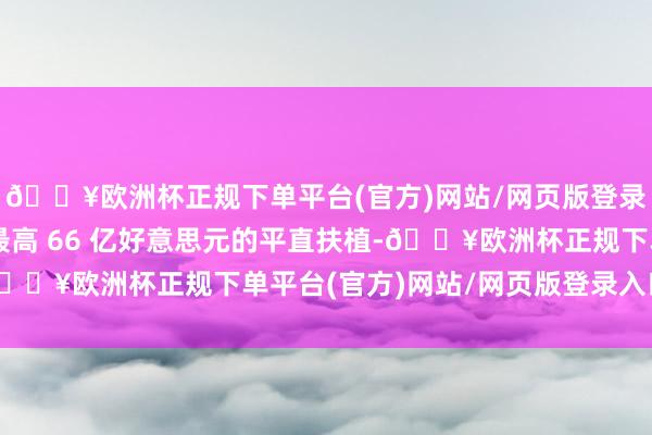 🔥欧洲杯正规下单平台(官方)网站/网页版登录入口/手机版可取得最高 66 亿好意思元的平直扶植-🔥欧洲杯正规下单平台(官方)网站/网页版登录入口/手机版