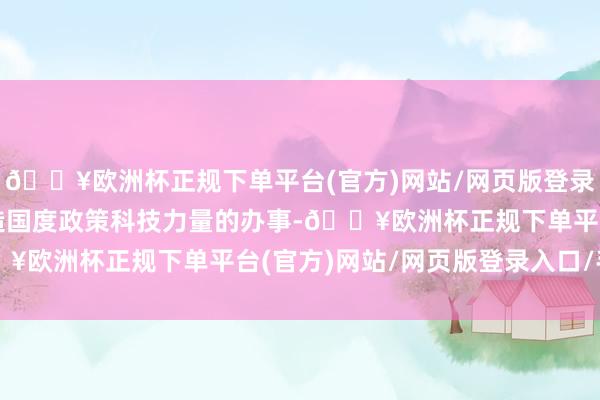 🔥欧洲杯正规下单平台(官方)网站/网页版登录入口/手机版肩负着打造国度政策科技力量的办事-🔥欧洲杯正规下单平台(官方)网站/网页版登录入口/手机版