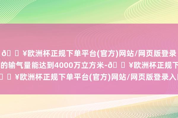 🔥欧洲杯正规下单平台(官方)网站/网页版登录入口/手机版这里每天的输气量能达到4000万立方米-🔥欧洲杯正规下单平台(官方)网站/网页版登录入口/手机版